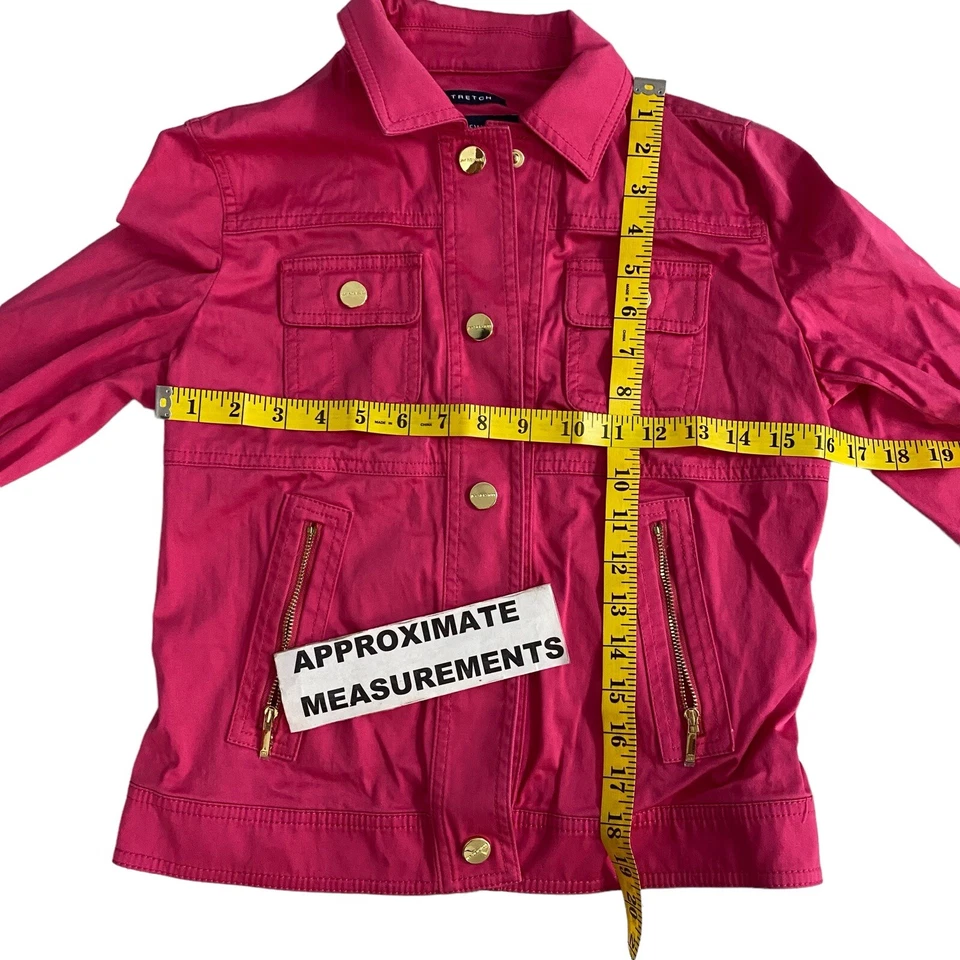 Jones New York Jacket Blazer Womens PP Pink Sporty Coastal Work Office Casual - Image 4 of 4