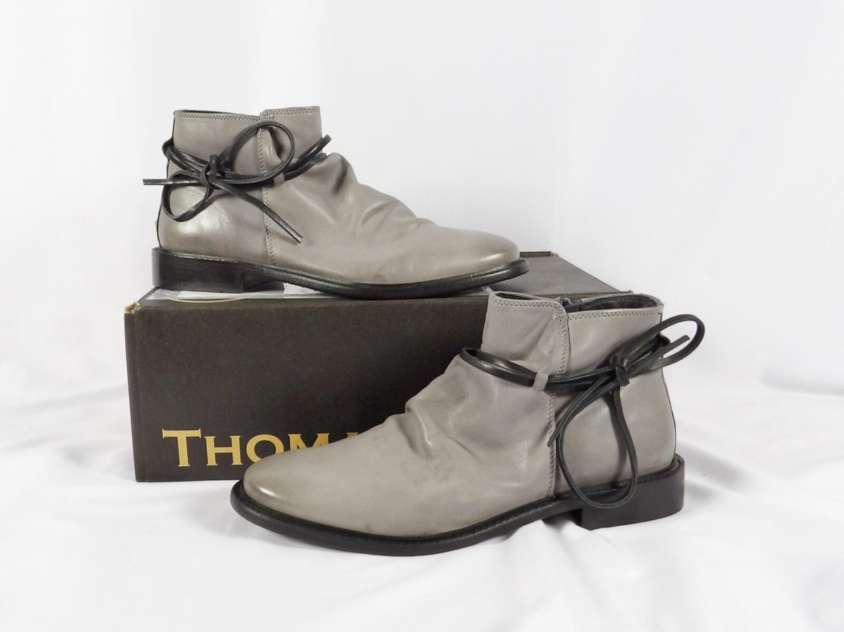 Thomas & Vine Chukka Boots Mens Grey Leather Size 8 Lace‎ Up Mid Top NEW Thomas & Vine Men main image 2