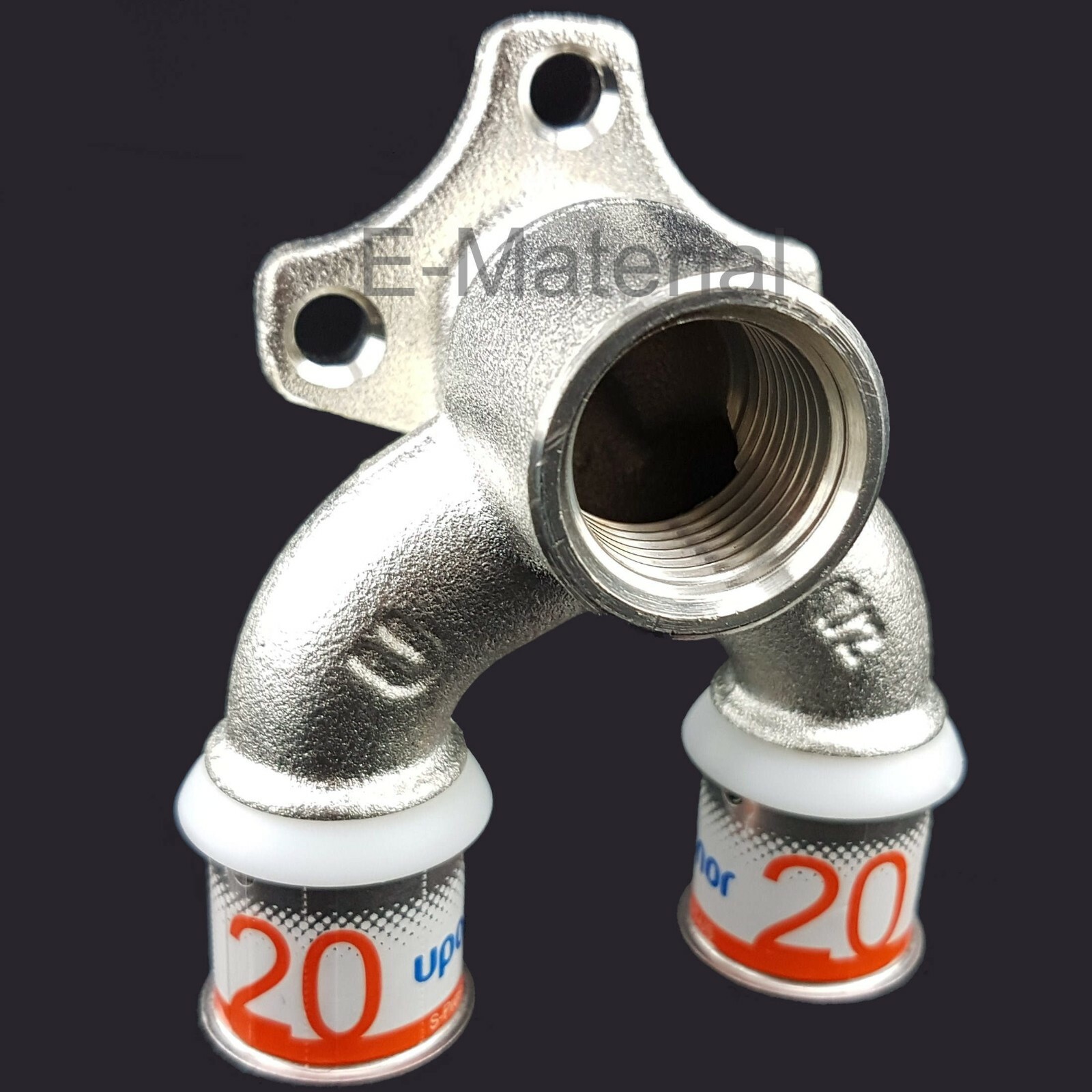Uponor U-Wandscheibe 2x20mm x 1/2"" S-Press PLUS f. Trinkwasser & Heizung 1070630