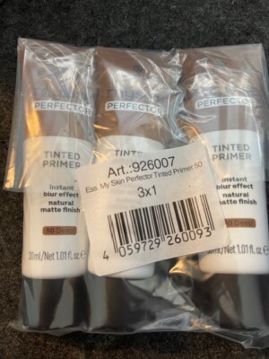 Lot of 3 Essence My Skin Perfector Tinted Primer Matte Finish 1 Oz 50 Deep