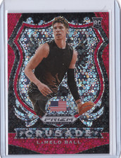 2020-21 Panini Prizm Draft Picks Fast Break LAMELO BALL Red Crusade RC 34/125