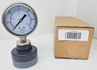 #ad #ad New KODIAK KC301L2560 PLDS PVC T11 Pressure Gauge 0 to 60 psi 1 4 in FNPT $125.00