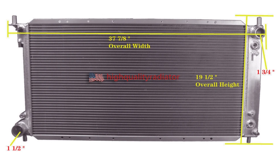 DPI:2819 3Rows All Aluminum Radiator For 2006-2008 Lincoln Mark LT 5.4L - Image 2 of 4