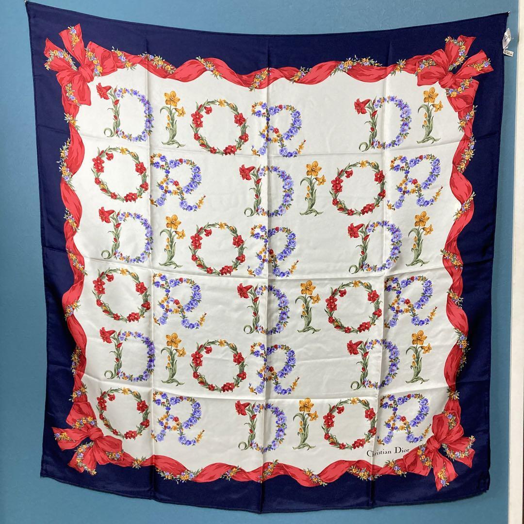 Christiandior*スカーフ ChristianDior クリスチャンディオール スカーフ トロッター柄