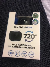 BlackFin 720 VR Action Camera & Headset, Full Panoramic VR Camera Factory Sealed