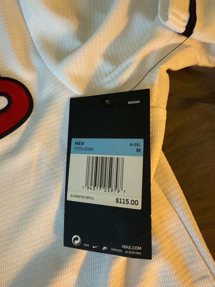 Authentic Nike Cleveland INDIANS Flex Base Home White FINAL SEASON Jersey - Image 2 of 4