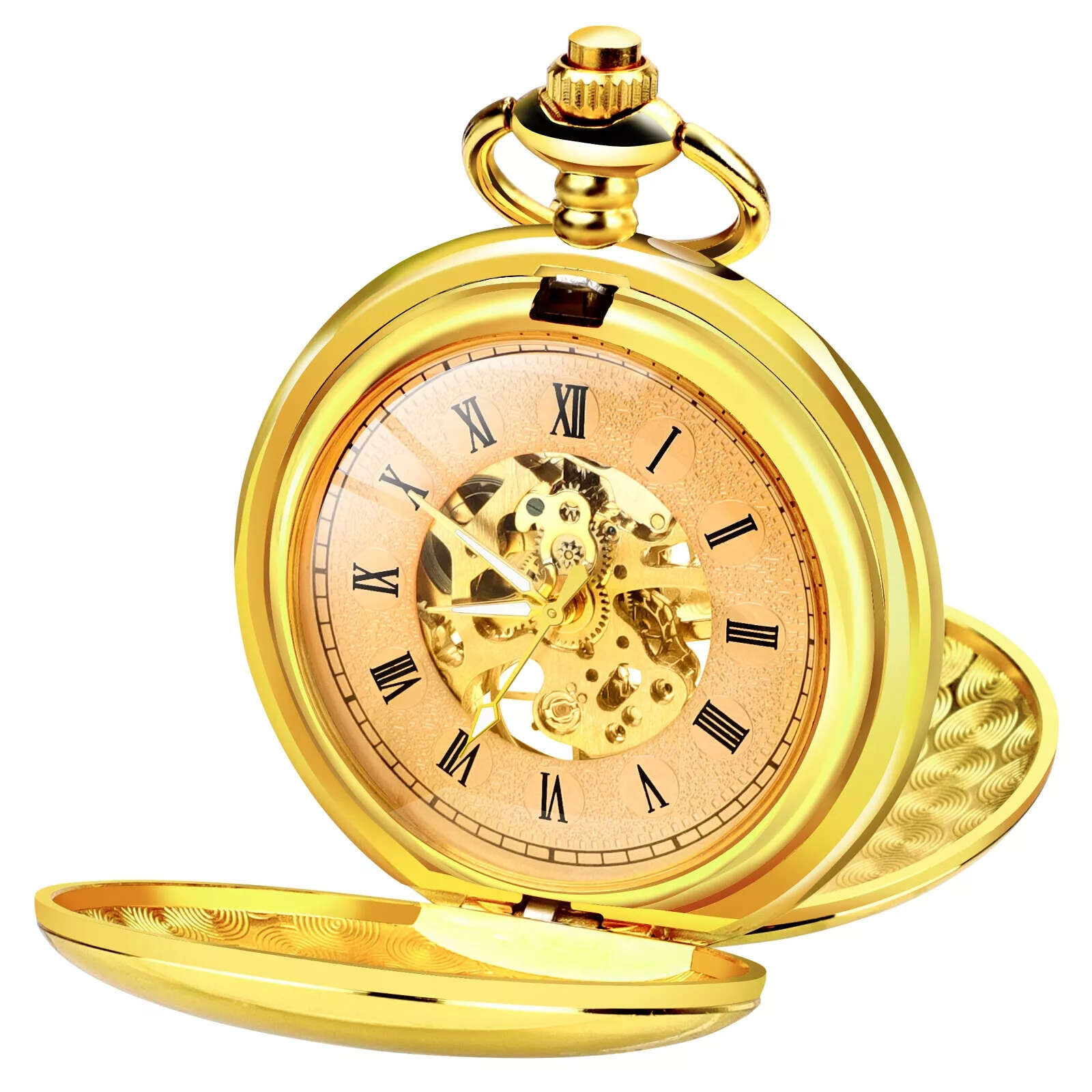 1Pc 0.7in Dial Vintage Mechanical Pocket Watch for Men, Perfect Gift