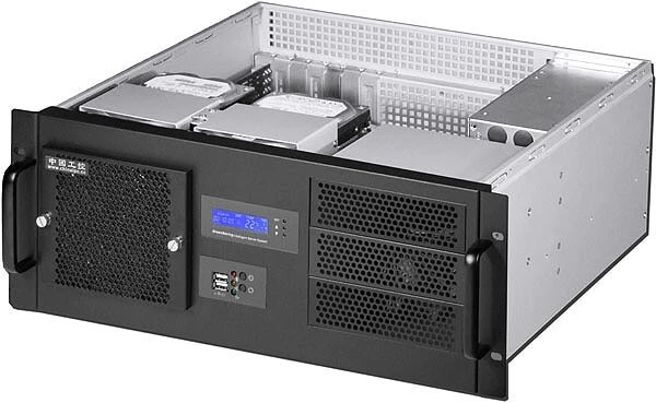 4U (LCD)(3x5.25"O+9xHDDs Bay) Rackmount (D:14.96" Case) (Redundant P S OK! ) NEW - Image 4 of 4