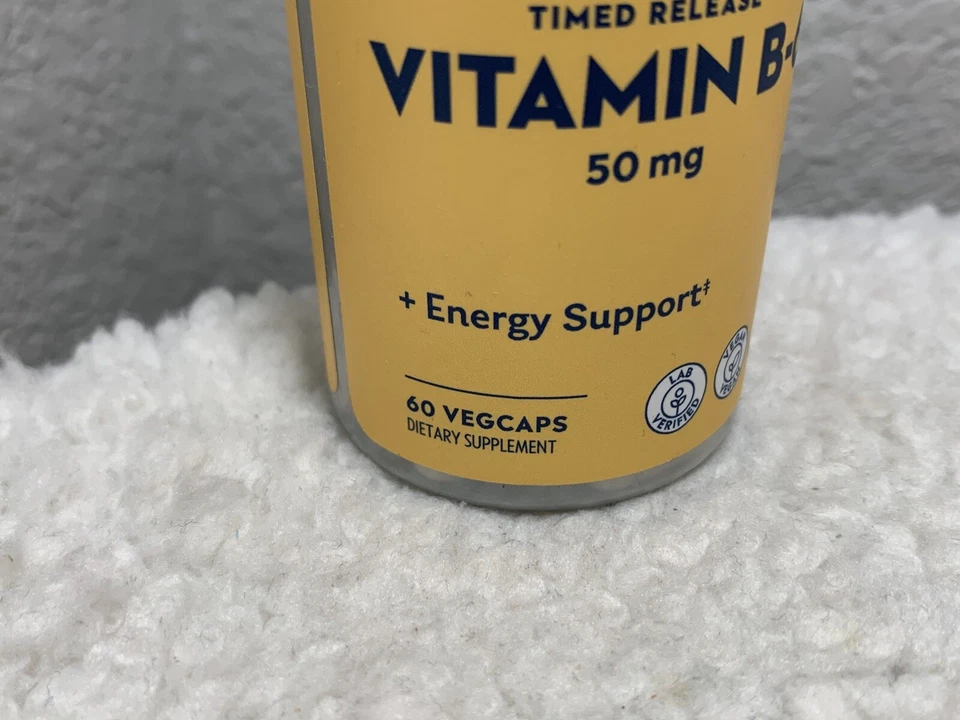 Suplemento Solaray B-6 TSTR, 50 mg | 60 cápsulas vegetales ~ soporte energético ~ exp. 04/2027 Foto 3 de 4