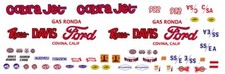 "COBRA JET" GAS RONDA MUSTANG COBRA JET 1/43rd Scale Slot Car Decals