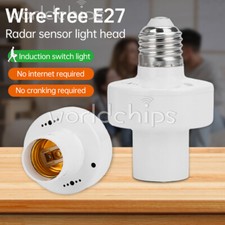 1 10x Radar Sensor Light Bulb Adapter Lamp Holder Base AC85-265V E27 Light Head