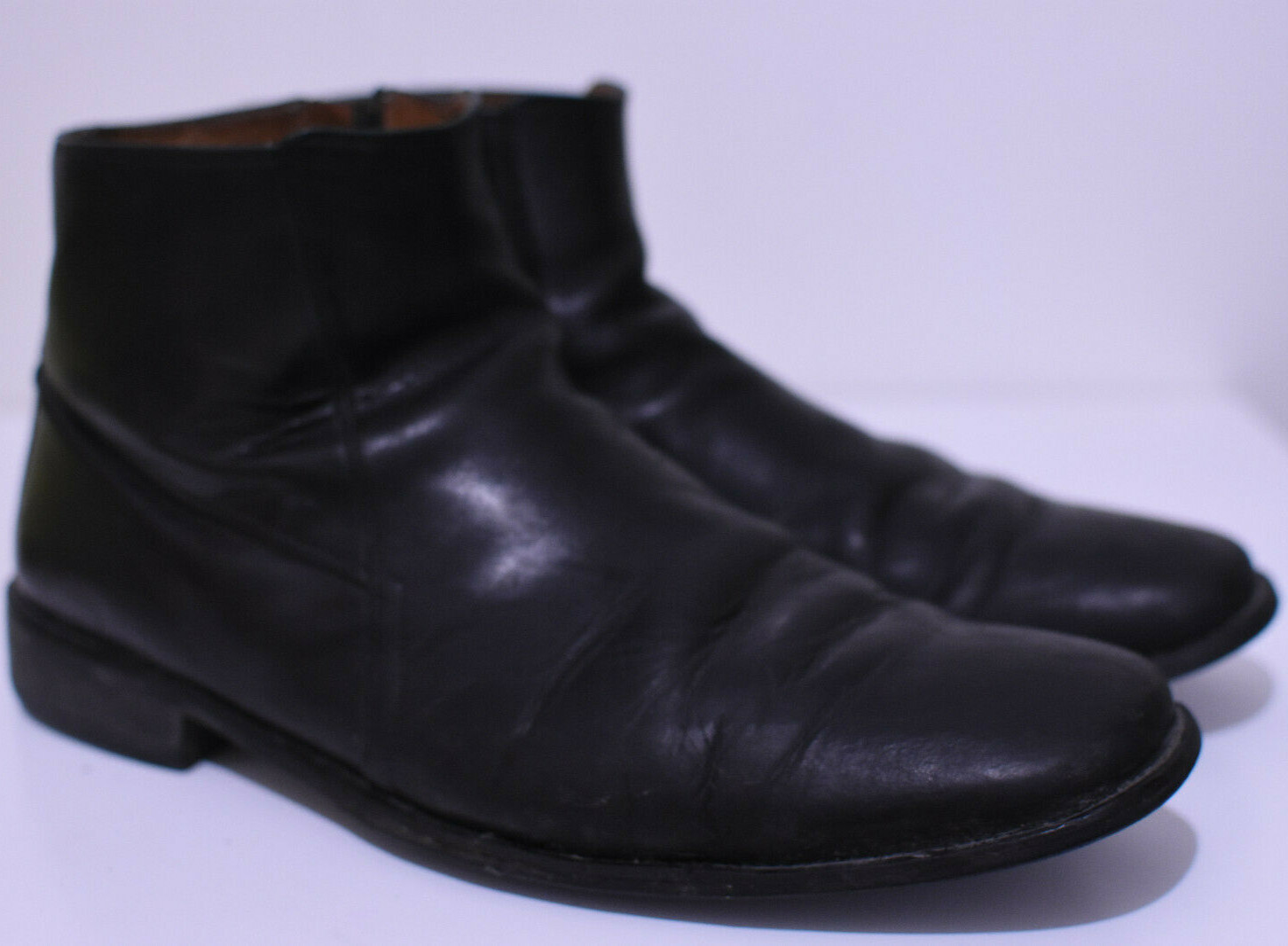 Black Leather Chukka Dress Boots 