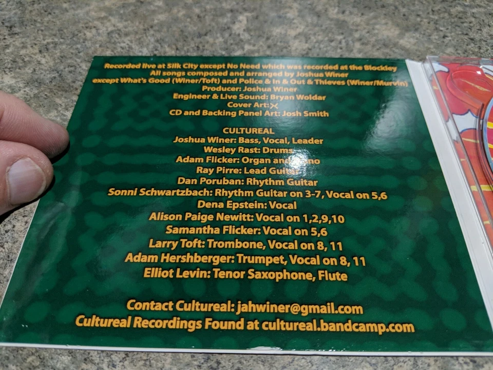 Cultureal CD, Digipak 2013 Josh Winer, Fast Shipping - Imagem 2 de 4