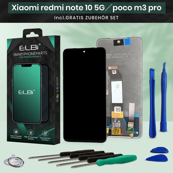 Display FüR Xiaomi Redmi Note 10 5G / Poco M3 Full HD Bildschirm Touch Elbi-image