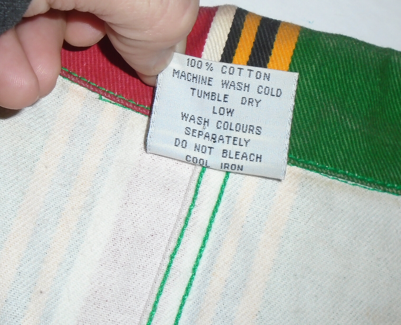 CROSS COLOURS Denim Jacket Vintage Hip Hop Rasta Stri… Gem