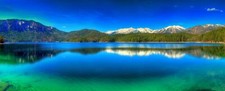 Landscape nature panorama lake mountains forest germany Custom Gaming Mat Desk