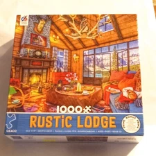 Ceaco Jigsaw Puzzle;  Log Cabin Retreat;  Rustic Lodge series;  1000 pcs