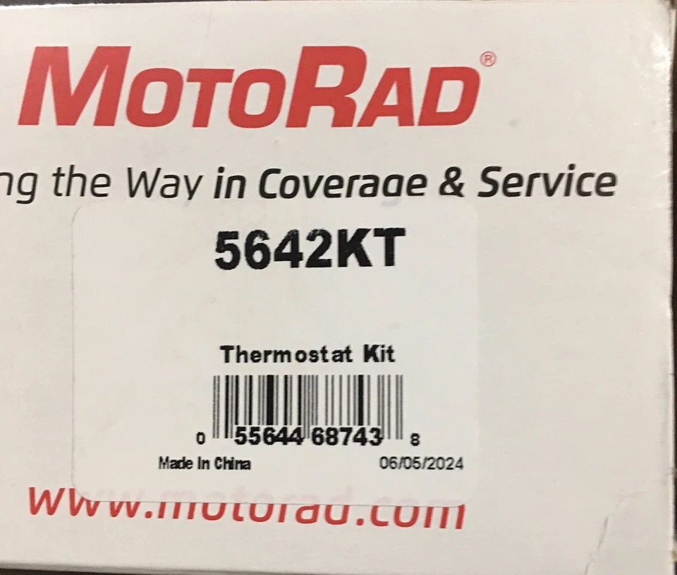 Kit de termostato 5642KT MotoRad - 192 graus com vedação compatível com 00-04 Ford Focus - Imagem 2 de 2