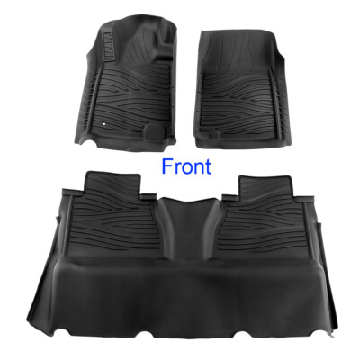 Fits APS 3 pcs Textured Black waterproof Floor Liner 15-18 Toyota Tundra