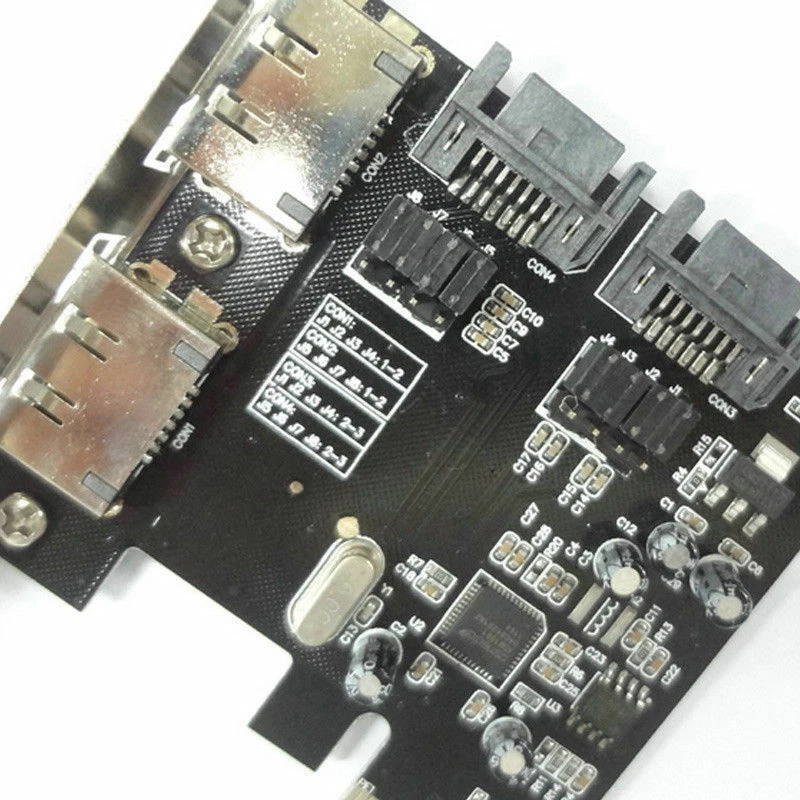 PCI-E Express SATA3 SATA3.0 6Gb/s+eSATA SATA III Expansion Combo Card ASM1061 - Image 3 of 4