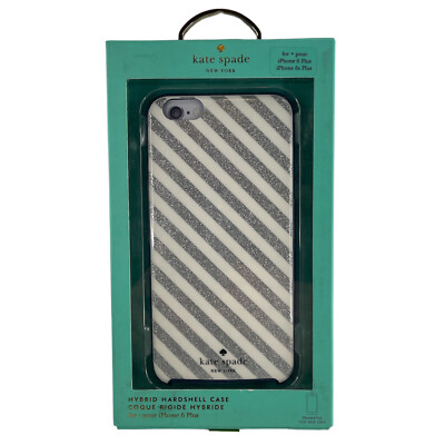 Kate Spade Hybrid iPhone 6 Plus iPhone 6s Plus Case - Diagonal Stripe Silver