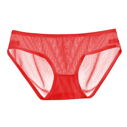 4 Pack Lot Sexy Women Low Waist Sheer Panties Underwear Mesh Cute Seamless Brief - Bild 11 von 22