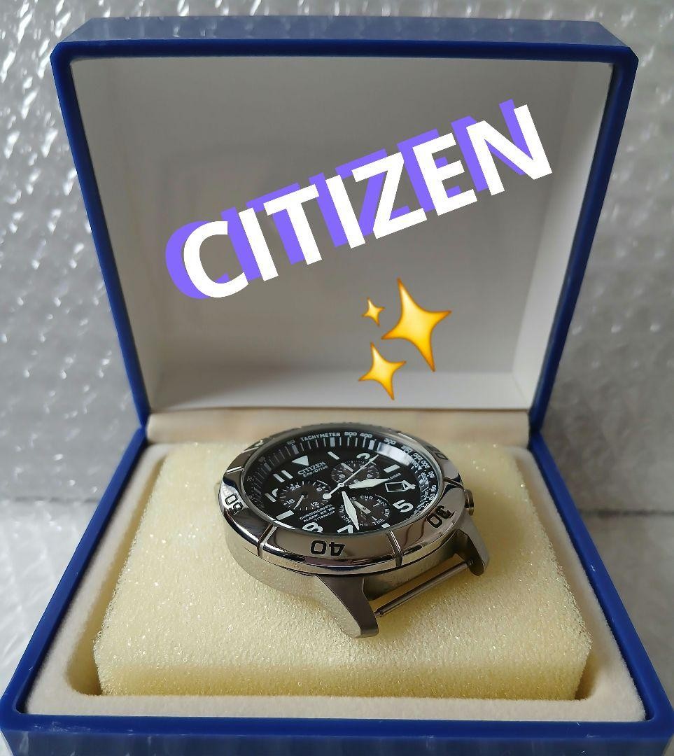 Citizen Eco-Drive Chronograph Black Dial WR200 Titanium Watch | eBay