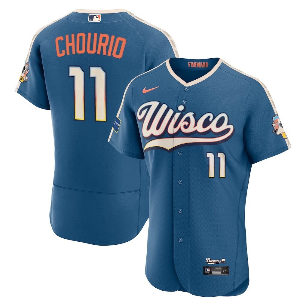 Brewers #11 Jackson Chourio 2026 City Connect Jersey Mineral Blue