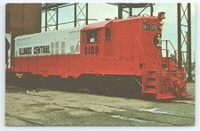 Postcard GP10 Locomotive #8109 at Illinois Centrals Paducah Kentucky Shops