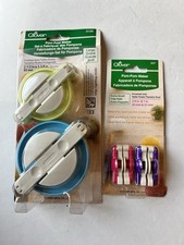 Lot of 2 Clover Pom Pom Makers Large 3126  Extra Small 3227 Craft Bundle NOS