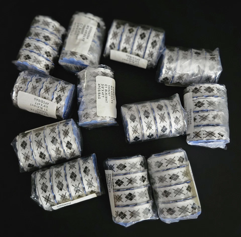 Argyle Print Grosgrain Ribbon  Vintage Offray Microspool 20 Yards Total - Image 3 of 4