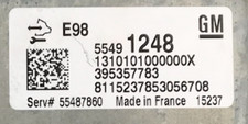 Plug & Play ACDelco Engine ECU, Vauxhall Zafira, 55491248, 55487860, E98