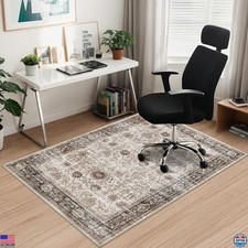 Falflor 36"x48" Non-Slip Chair Mat for Hardwood Floors - Washable Durable Mat