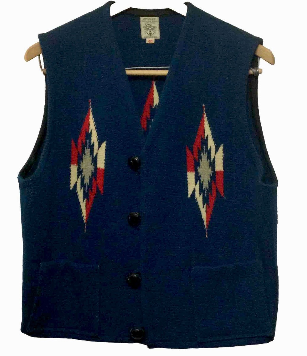 Ortega's Chimayo , NM Hand Woven 100% Wool Vest Vintage | eBay