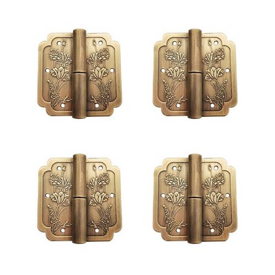 Antique Brass Visible Small Hinges 4 PCS 2x2 Inch Removable Furniture