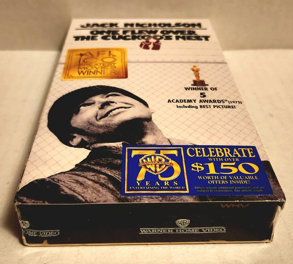 One Flew Over the Cuckoos Nest (1975) Factory Sealed VHS 1997 Jack Nicholson - Image 3 of 3