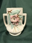 Vintage Nelson McCoy Blossom Time Handled Vase 6-1/4” 1948