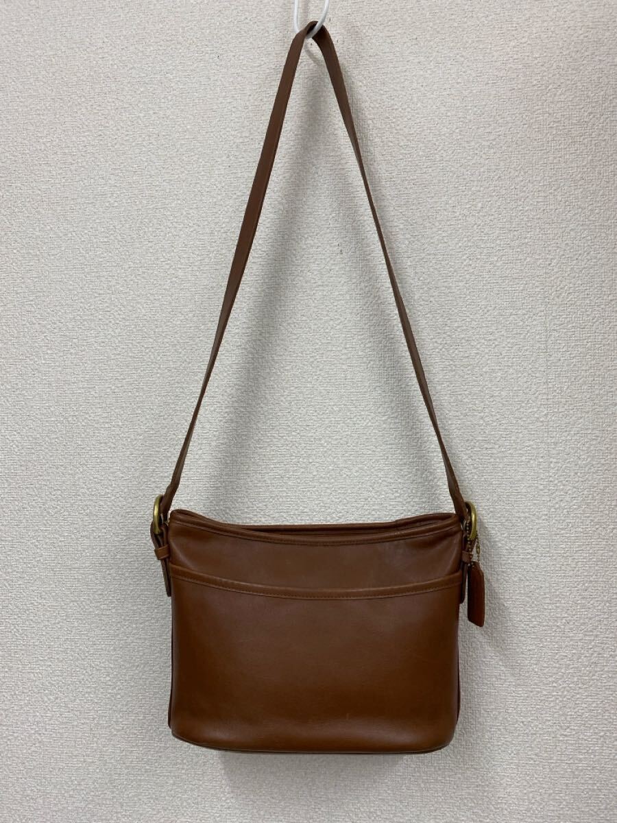 COACH Vintage Brown Leather Shoulder Bag 4143 Old Coach Style