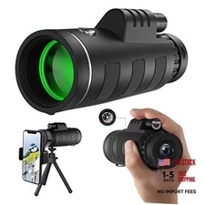 40x60 High Definition Monocular Telescope with Smartphone Adapter, BAK4 Prism