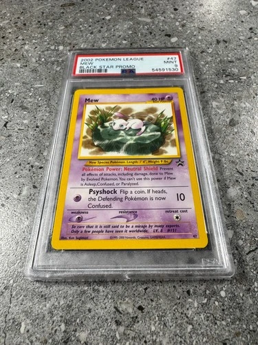 Pokemon TCG Cards Mew 47 WOTC Black Star Promo PSA 9 MINT