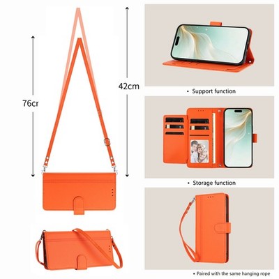 For Various Phone Crossbody 9 Card Slots Leather Wallet Case Flip Stand Cover
