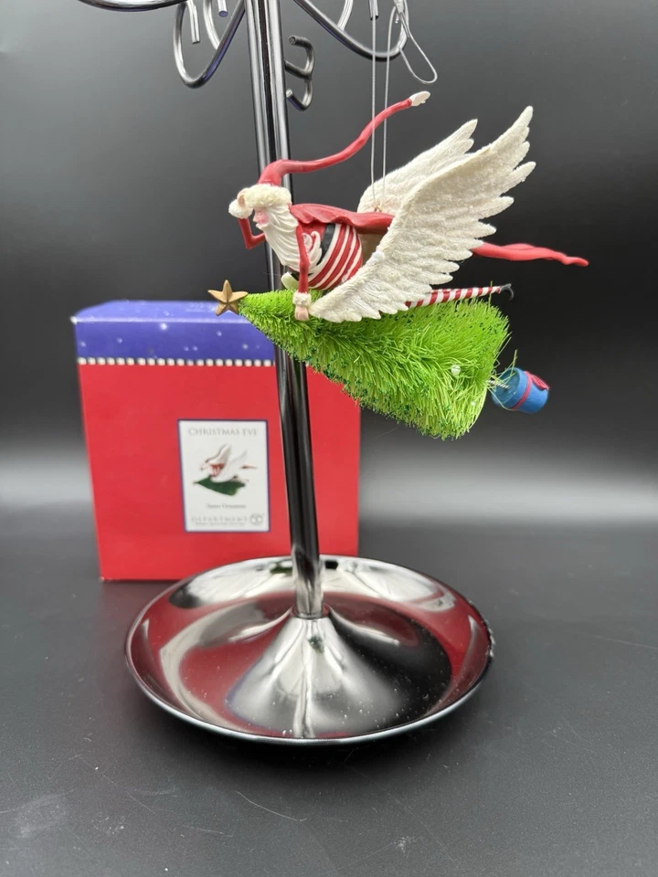 Dept 56 Serie Nochebuena: Santa On Flying Árbol de Navidad Adorno Retirado Foto 2 de 4