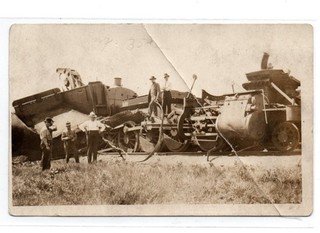 2 GIUGNO 1911 PLACCA NORD NEB. ENG.354 LOCOMOTIVA A VAPORE CALDAIA ESPLOSIONE RPPC