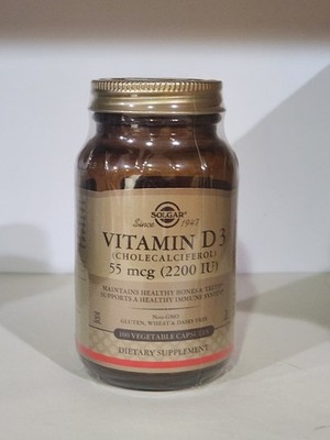 Solgar Vitamin D3 Cholecalciferol 55mcg 2200 IU - EXP 09/27