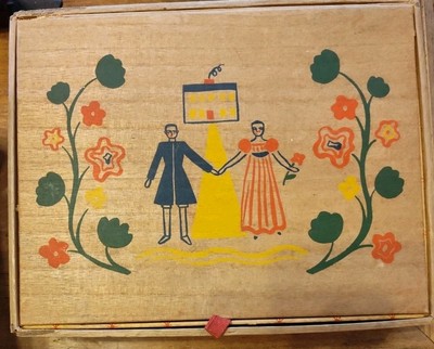 Vintage Shulton Old Spice Box Early American Shaving Vanity Soap Cardboard USA