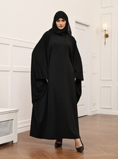 Muslim Women Abaya Batwing Sleeve Maxi Dress Kaftan Islamic Long Robes Ramadan