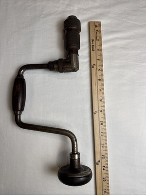John S Fray Company No. 104 Hand Drill Bit Brace Antique Vintage