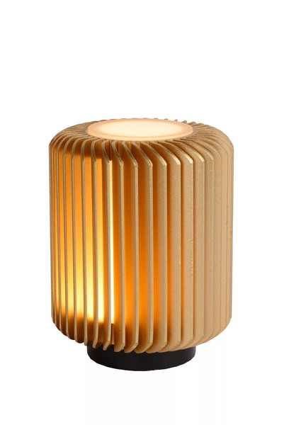 Led Tischlampe Schlafzimmer Aluminium Gold 13,7 Cm 3000 K Nachttisch Leuchte-image