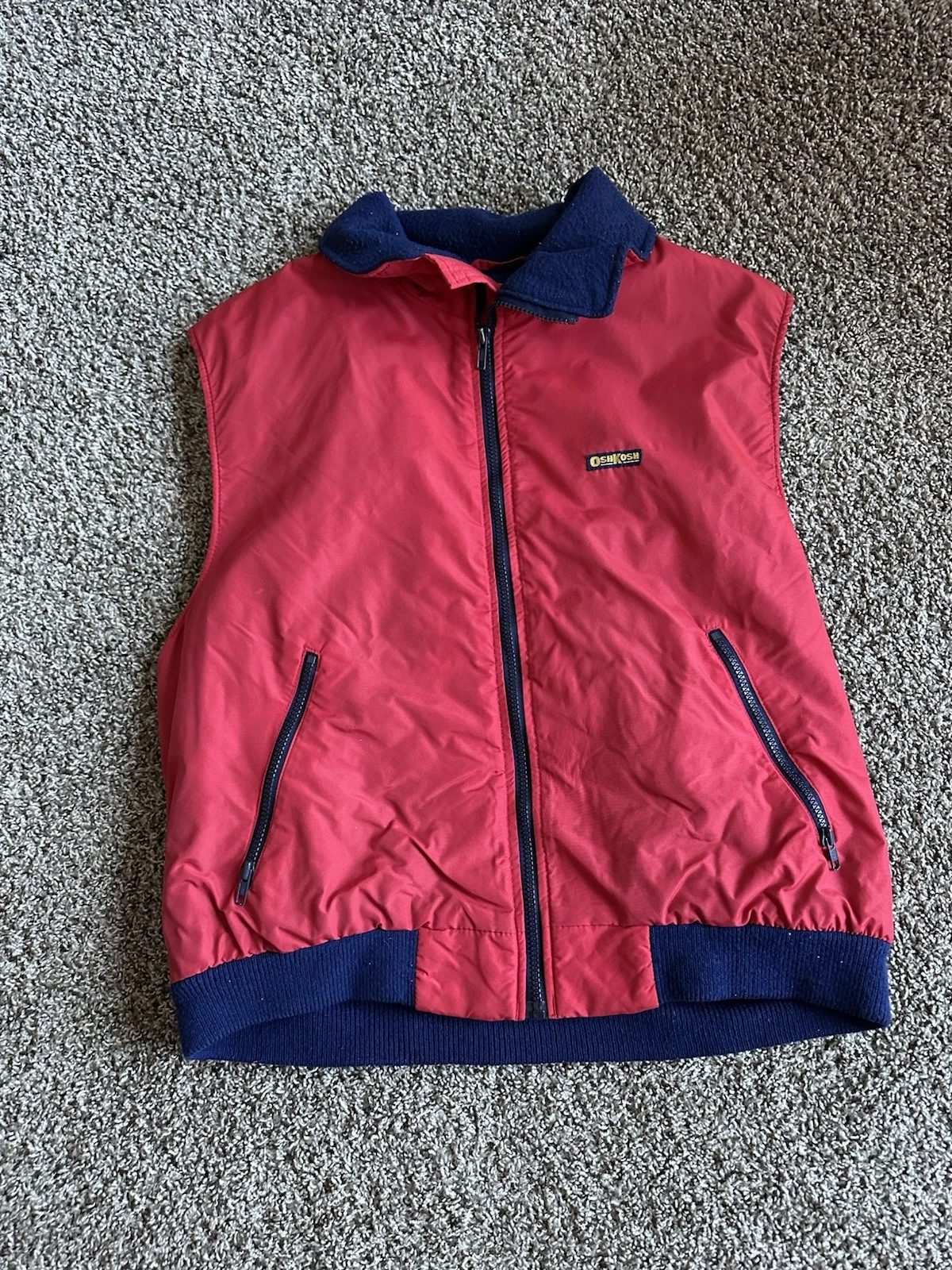 Vintage Oshkosh B’gosh Red vest Mens Size Large
