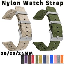 Universal Nylon Watch Band Sport Strap 20mm 22 24mm Waterproof Fabric Wristband